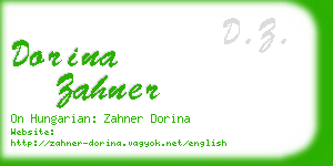 dorina zahner business card